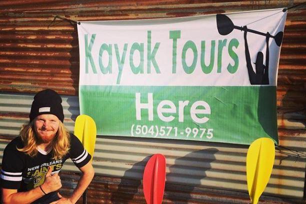 a person holding a sign