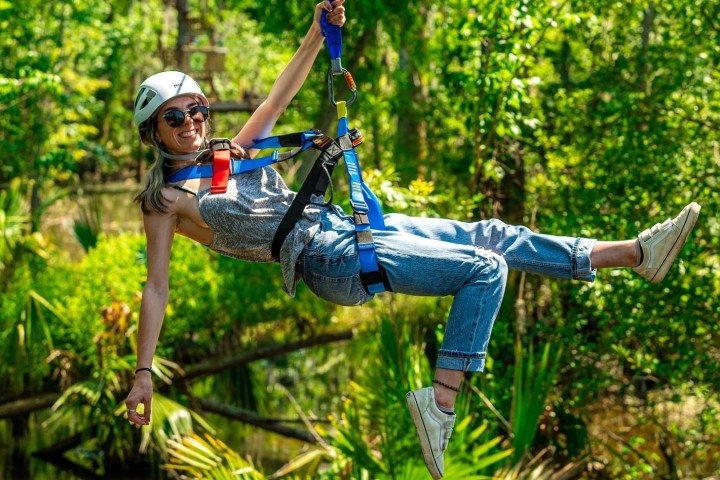 a person wearing a helmet